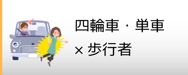 四輪車・単車×歩行者