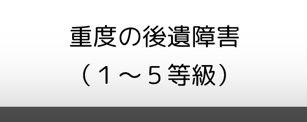 重度の後遺障害（1～5等級）